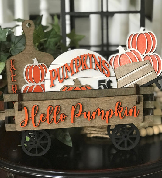 Hello Pumpkin Wagon Insert